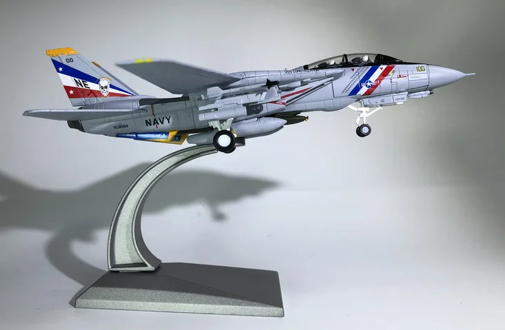 

WLTK 1/100 Scale Military Model Toys F-14 "Tomcat" Fighter VF-2 Bounty Hunters Diecast Metal Plane Model Toy For Collection,Gift