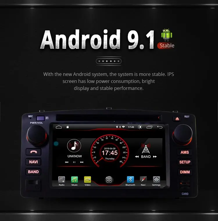 Top LJDA Android 9.1 Car DVD Player For Toyota Corolla E120 BYD F3 Wifi GPS Navigation 2 Din Car Radio Multimedia Stereo Video Audio 1