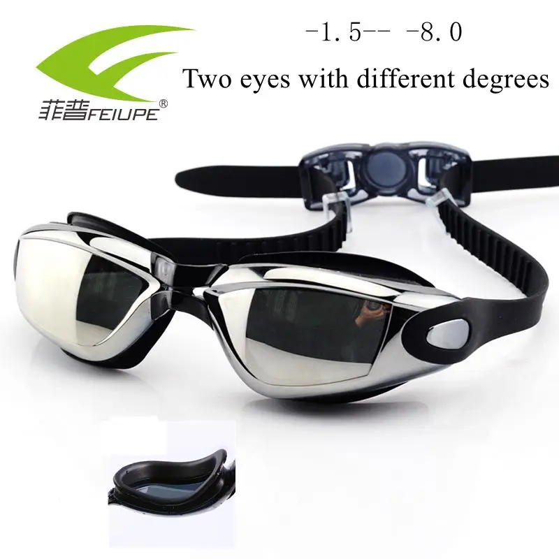 نظارات السباحة المهنية نظارات السباحة قصر النظر نظارات مختلفة قابل للتعديل تصفح حملق نظارات الكبار للماء