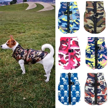 Chaqueta para perro impermeable de invierno, diseño de camuflaje, chaqueta de perro pequeño, Chihuahua, Yorkie, tienda de mascotas, XS-L