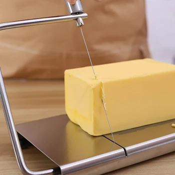 

Stainless Steel Cheese Slicer Sharp Cutting Wire Included Kitchen Tools Multifunction Butter Ham Free Shipping