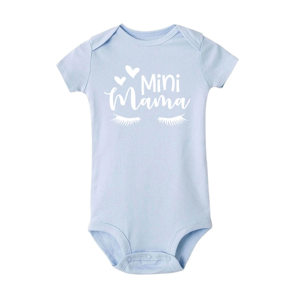 Mama's Mini me/Новинка года, комбинезон с короткими рукавами для новорожденных девочек летний пляжный костюм для детей возрастом от 0 до 24 месяцев