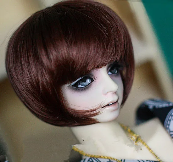 1/3 BJD DD SD Uncle doll парики высокотемпературный провод коричневый кофе цвет короткие волосы куклы аксессуары