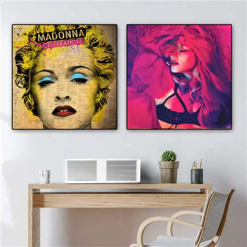 

Custom madonna (1) Poster Printing Posters Cloth Fabric Wall Art For Living Room Decor#19-01-15-190