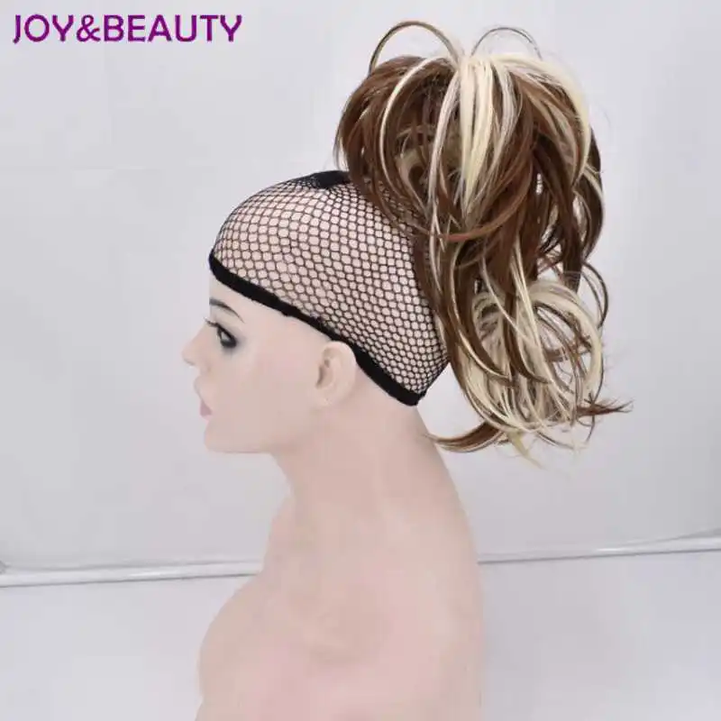 JOY& BEAUTY, женские, дамские, для девушек, синтетические, короткие, волнистые, потрясающая форма, заколка-коготь, конский хвост, конский хвост, наращивание волос 30 см, 5 цветов