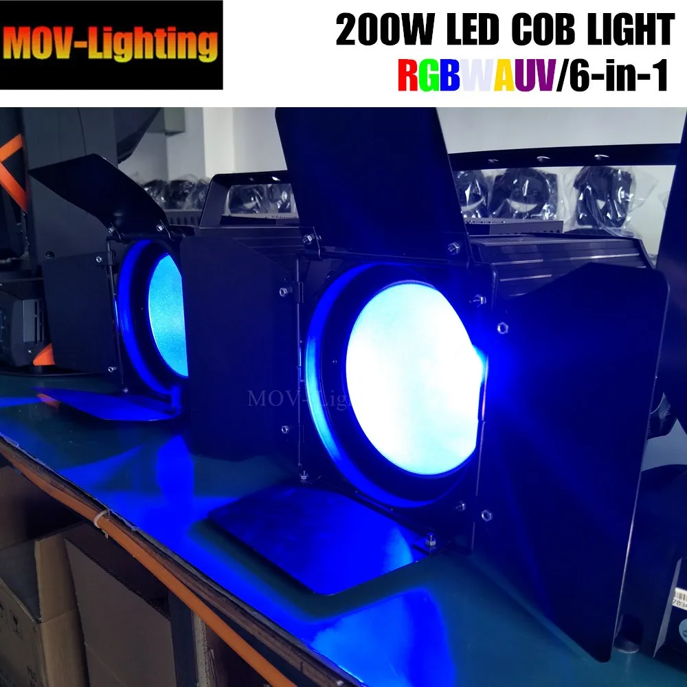 200 Вт COB Par Light RGBWAUV студийная театральная шайба DMX сценические огни