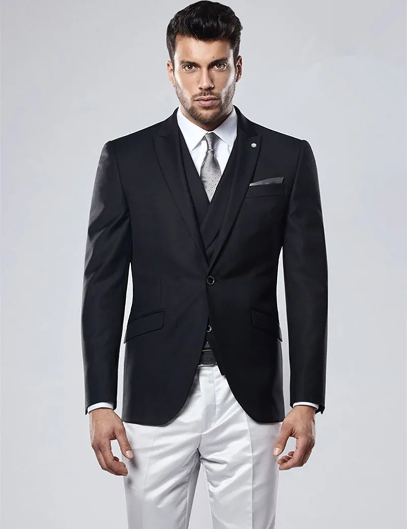 

Mucielee New Reto Terno Masculino Blazer Masculino Slim Fit Men Suits Wedding Suits For Men 3 Pieces (jacket+pants+Vest)