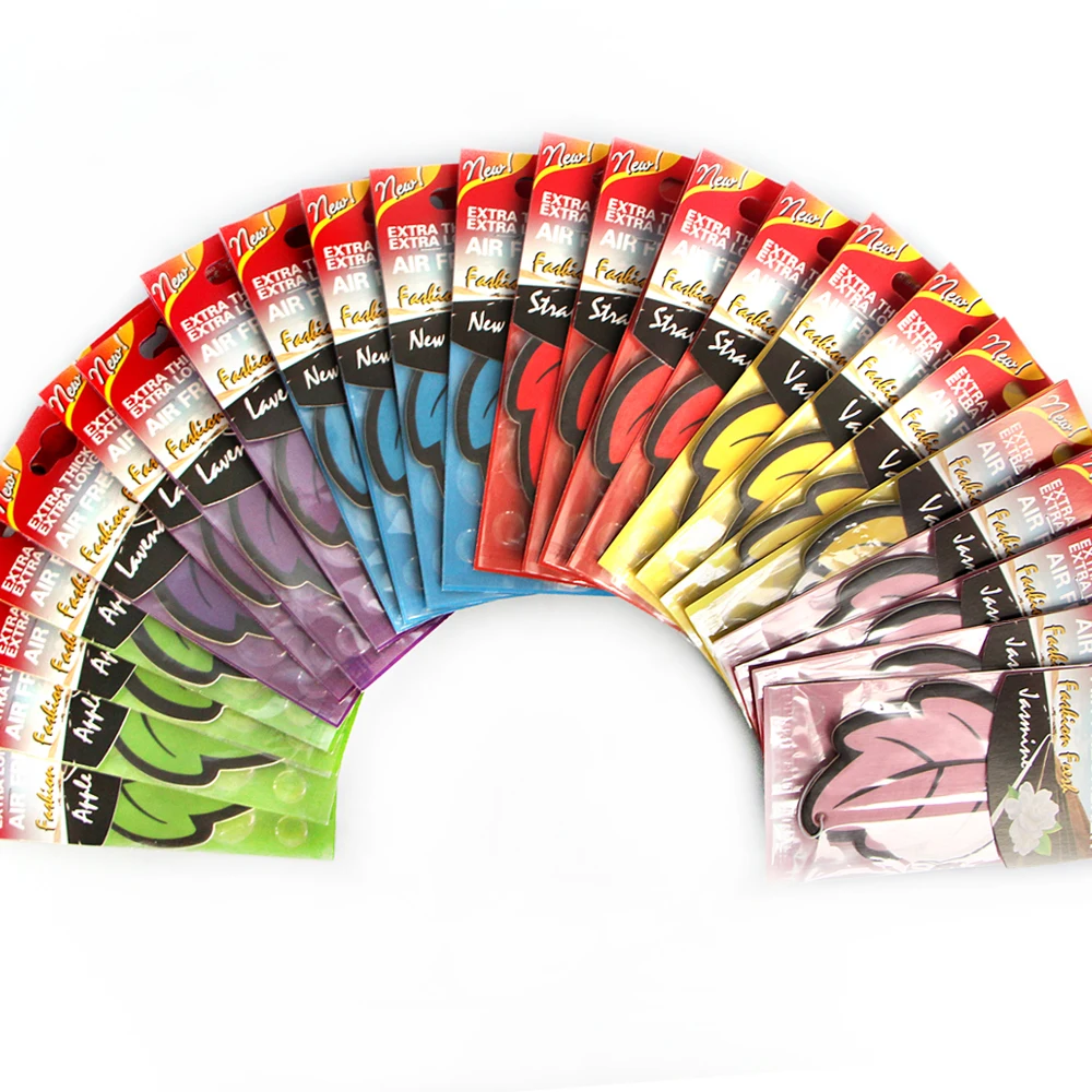Prix pour 24 pcs auto shine 6 parfum/parfum mixte pendaison voiture de papier assainisseur d'air pour la voiture, maison & Bateau Prix pour 24 pcs auto shine 6 parfum/parfum mixte pendaison voiture de papier assainisseur d'air pour la voiture, maison & Bateau