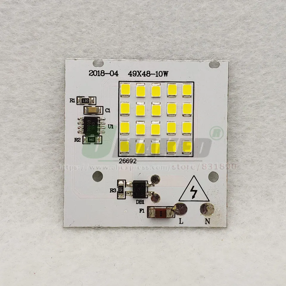 AC220V светодиодный PCB 10 Вт 20 Вт 30 Вт 50 Вт 100 Вт Светодиодный модуль прожектора алюминиевая пластина белый/теплый SMD2835 Смарт IC драйвер для прожектора лампы