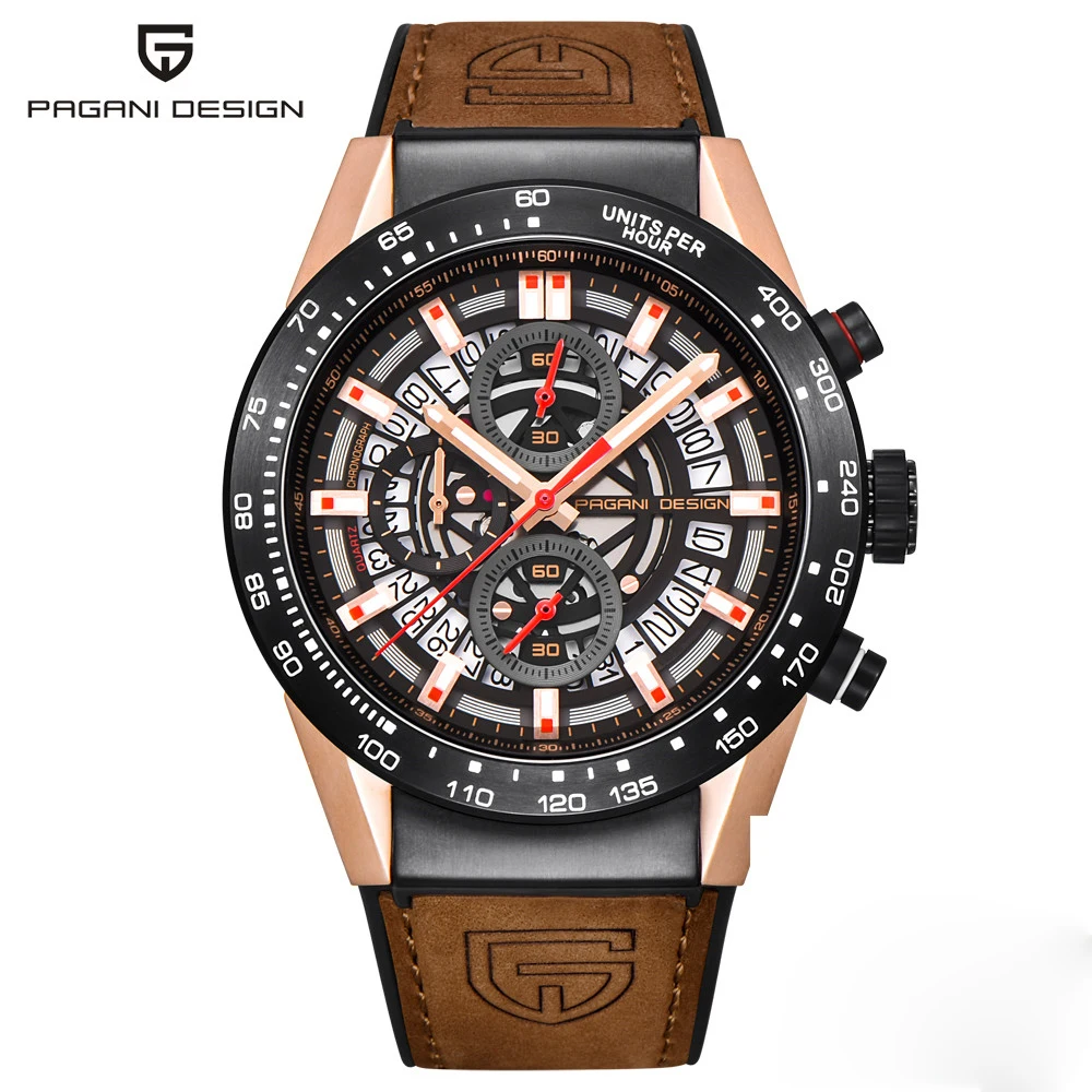 

2018 New PAGANI DESIGN Top Brand Sports Chronograph Men's Watches Waterproof Quartz Watches Luxury Clock Relogios Masculino