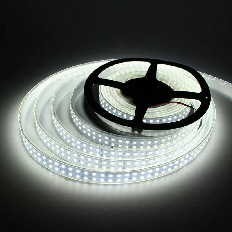 

Гибкая светодиодная лента, 5 м, 1200 светодиодный одов, 3528 smd, 240 светодиосветодиодный, s/M, двухрядная, 12 В постоянного тока, IP67, водонепроницаемая трубчатая лампа, лодка, домашний автомобильный декор, белая