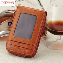 Унисекс из натуральной ПУ кожи кредитный Бизнес ID карты держатель Карманный Кошелек Чехол Сумки