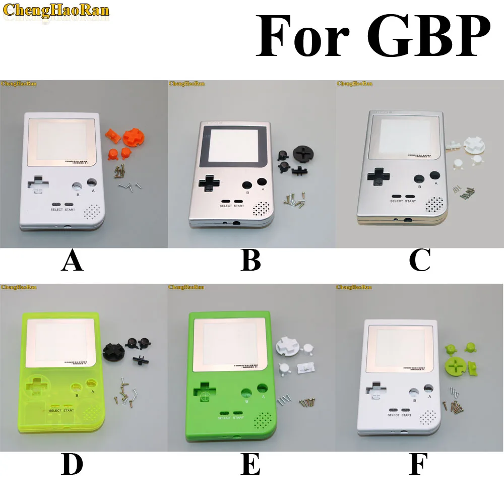 ChengHaoRan 6 color choose for Nintendo Gameboy Pocket Housing Shell Case replacement for GBP Shell Case Cover with Buttons Kit