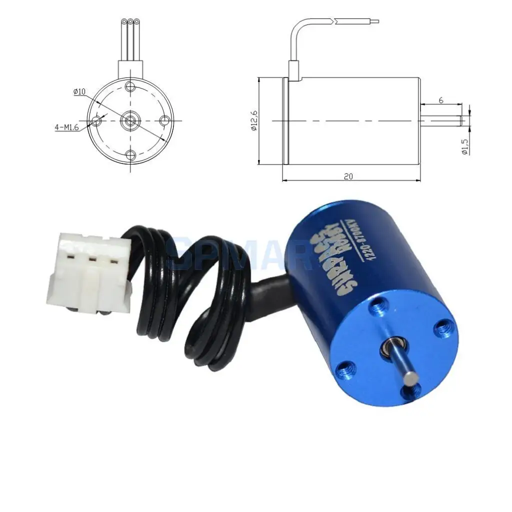 Бесщеточный мотор 8700KV Inrunner для 1/24 1/28 1/32 универсальный RC мини автомобиль 1 5 мм вал