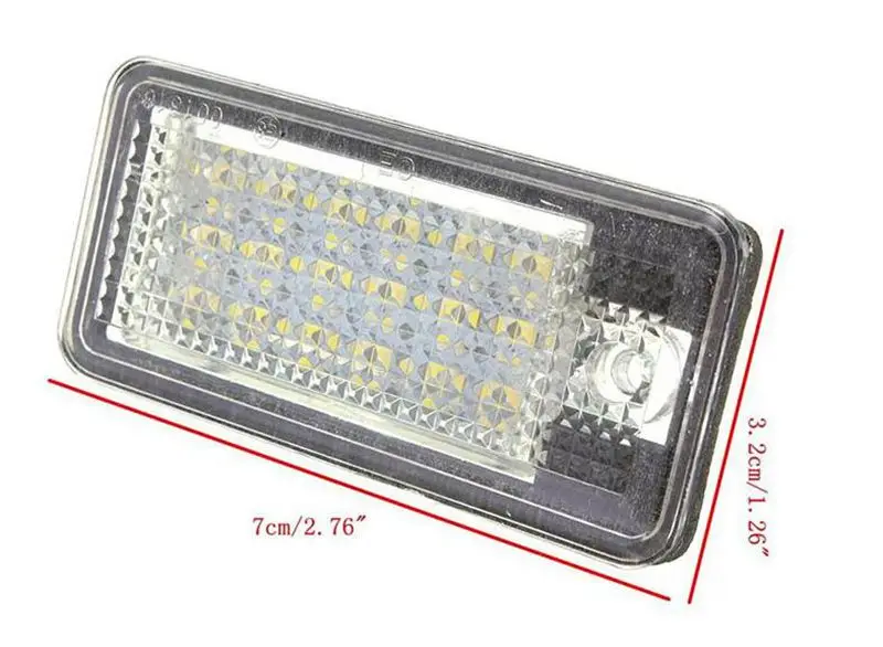 2 шт. Автомобильный светодиодный Подсветка регистрационного номера для A3 S3 A3 A4 S4 B6 A6 C6 Q7 A8 S8 RS4 RS6 плюс