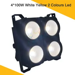 (4 шт./лот) светодиодный светильник заливающего света 4*100 W белый желтый 2 цвета светодиодный мыть свет светодиодный удара аудитория