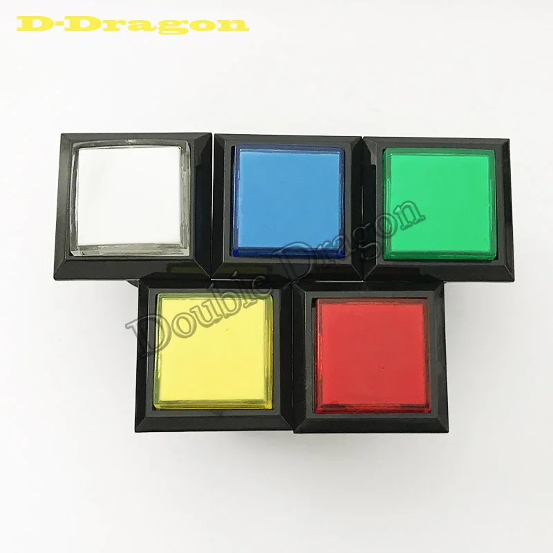 

Free Shipping Factory Price 33mm Square Push Button Arcade 12V LED Momentary Push Buttons Illuminated Push Button