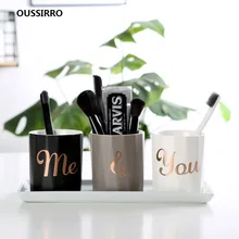 OUSSIRRO наборы для ванной комнаты, стакан для зубной щетки, кружка для мытья зубов, коробка для хранения зубной пасты, высококачественный керамический материал, чашка для мытья W2989