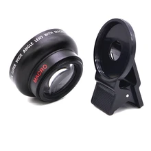 Clip-on Macro Wide Angle Lens Camera 37MM 0.45x with Mirror For Mobile Phone HTC 37mm 0 3x super wide angle fisheye lens