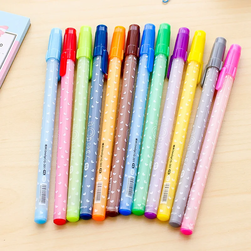 108 pcs/Lot Gel pens Candy jelly color Kawaii pen Stationery