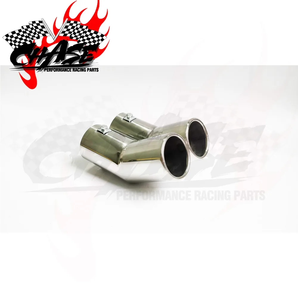 63mm Auto Tail Pipe Exhaust Tip Muffler Replacement Dual Car Style