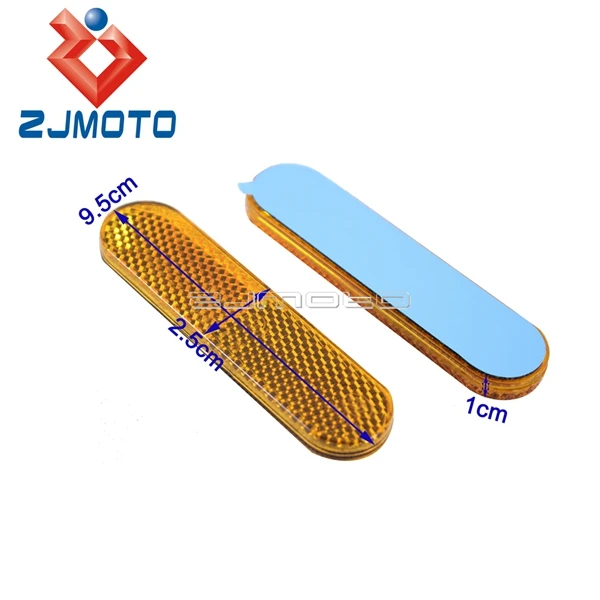 1 пара красных отражателей для грузовиков, пластиковые отражатели для мотоциклов, ATV, Dirt Bike, автомобильные отражатели Предупреждение предупреждающие вилки, отражатели - Цвет: 206 2 Yellow