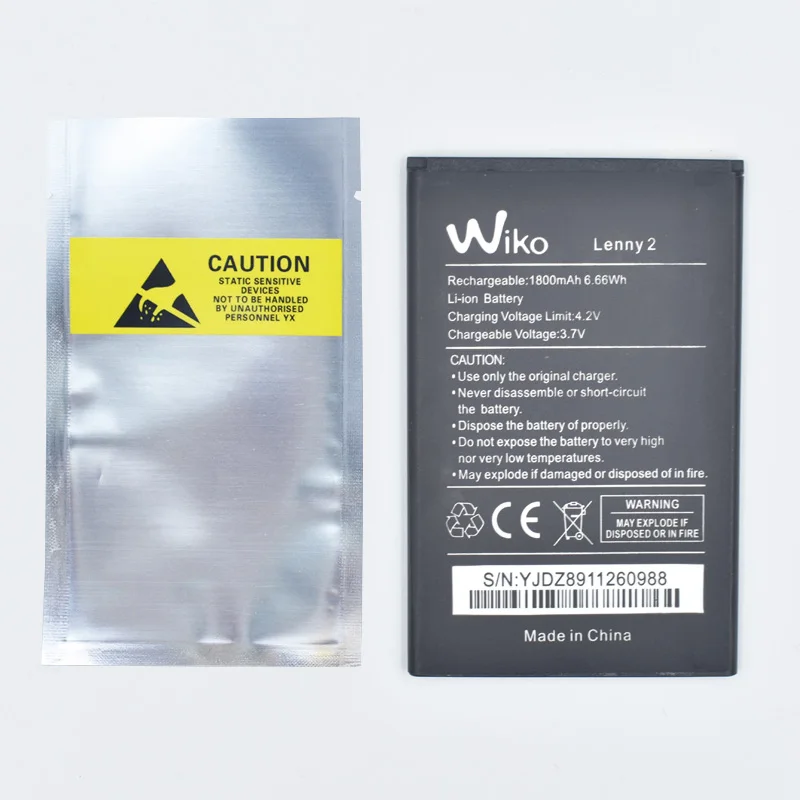 Hekiy 1800mAh Замена Lenny 2 батареи для Wiko LENNY2 Batterie Bateria Batterij сотового