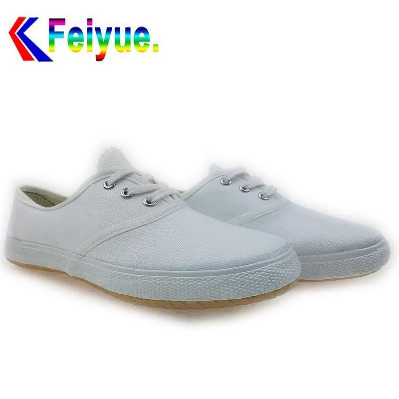 Feiyue classic tennis white shoes solid color canvas shoes Anti skid ...