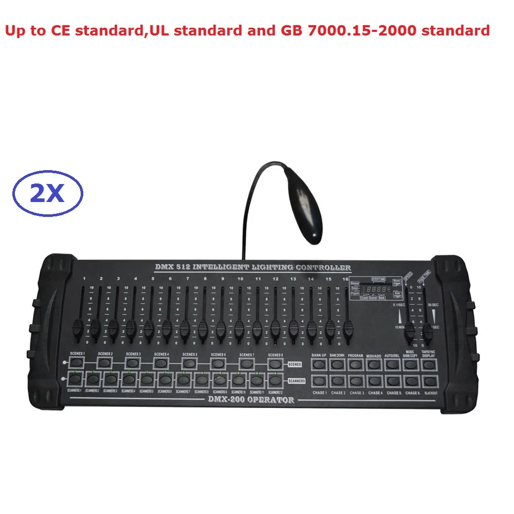 

2Pcs/Lot New Arrival DMX 200 Controller For Moving Head Light 192 Output Channels DMX512 DJ Equipments Disco Party Controller