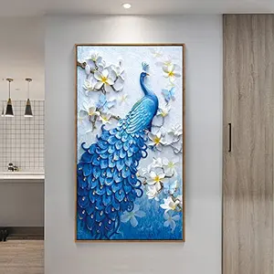 Cocotik DIY 5D Diamond Painting by Numbers Full Diamond Large Lucky Bird Peacock Animal Embroidery Home Decor