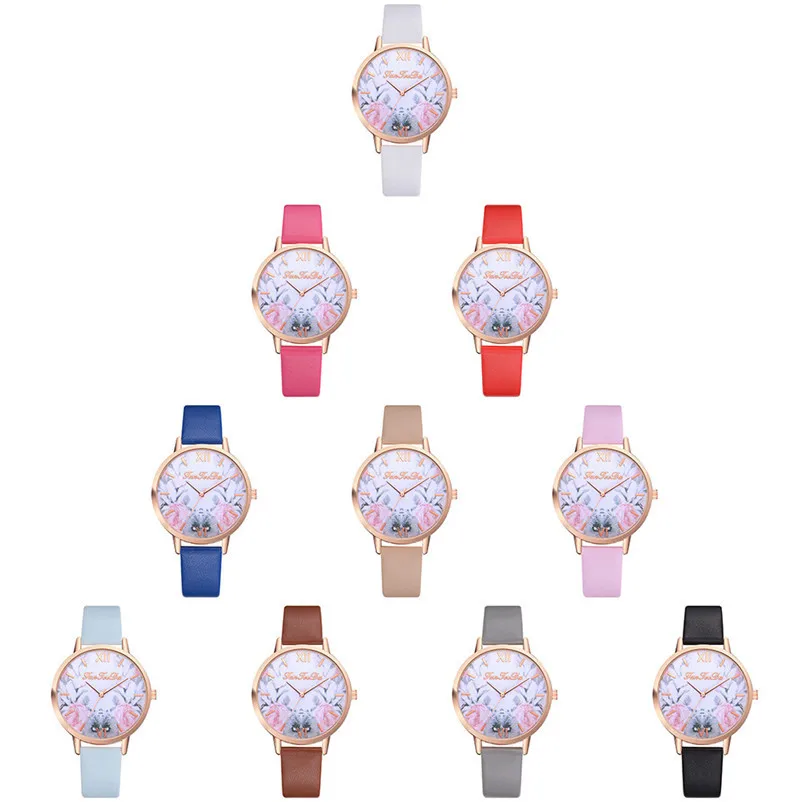2018 Montre Femme Top Brand Luxury Women Watches leather band watch Analog Quartz Wrist Watch Clock relogio feminino J13#N (12)