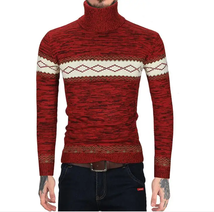 Новая мода весна Smart свитер для повседневной носки водолазка геометрические Slim Fit Вязание Для мужчин Свитеры для женщин пуловер XX Лоскутная