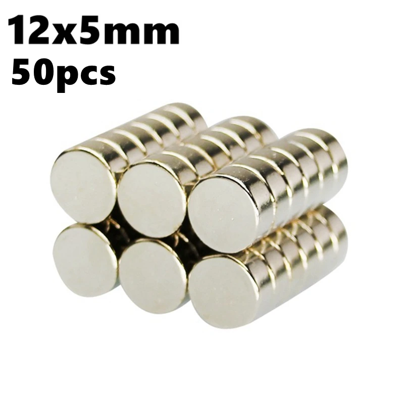 

Powerful Magnetic 50pcs in Disc 12mm x 5mm Searching Magnet Round Neodymium Magnets NdFeB 12x5 N35 Imanes Rare Earth