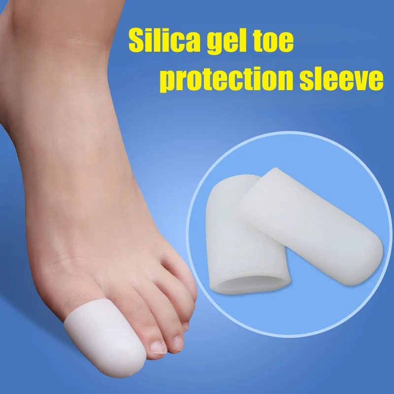 

High Quality New Hot 1 Pair Big Toe Protective Caps Soft Silicone Thumb Cushion Protector Corns DC88