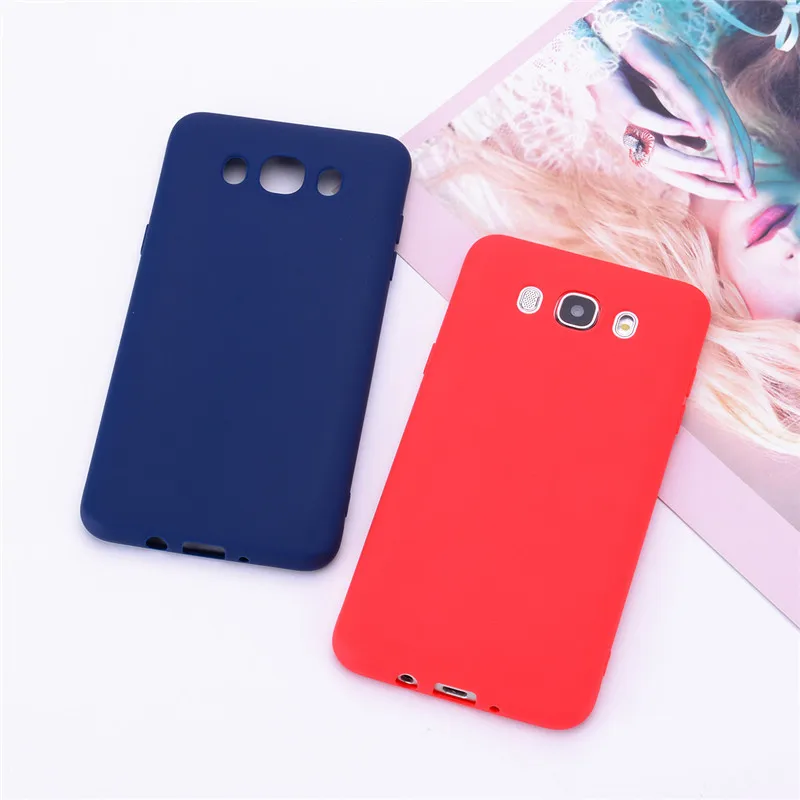 سيليكون اغلفة السامسونج غالاكسي J7 2016 J710 J710F الحلوى اللون سيليكون لينة TPU الهاتف حقيبة لهاتف سامسونج J7 2016 غطاء
