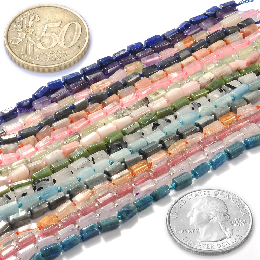 

Irregular Cylinder Amethysts Lapis Strawberry Quartzs Natural Stone Beads DIY Loose Strand for Jewelry Making Bracelet Necklace
