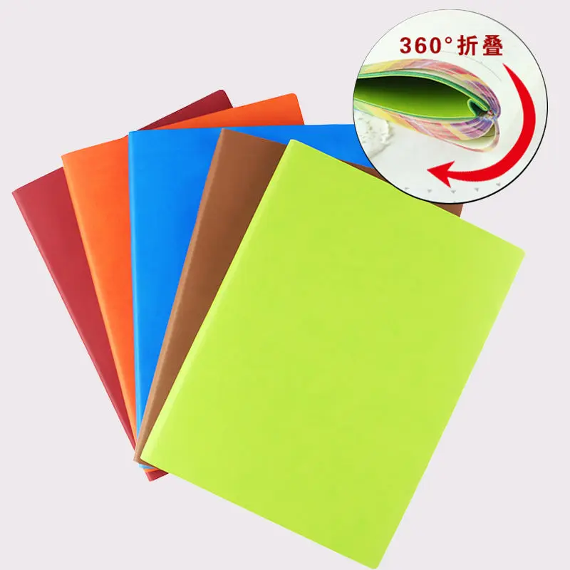 

RuiZe 2017 New Korean stationery cute notebook B5 big creative leather notebook diary soft cover colorful edge paper note book