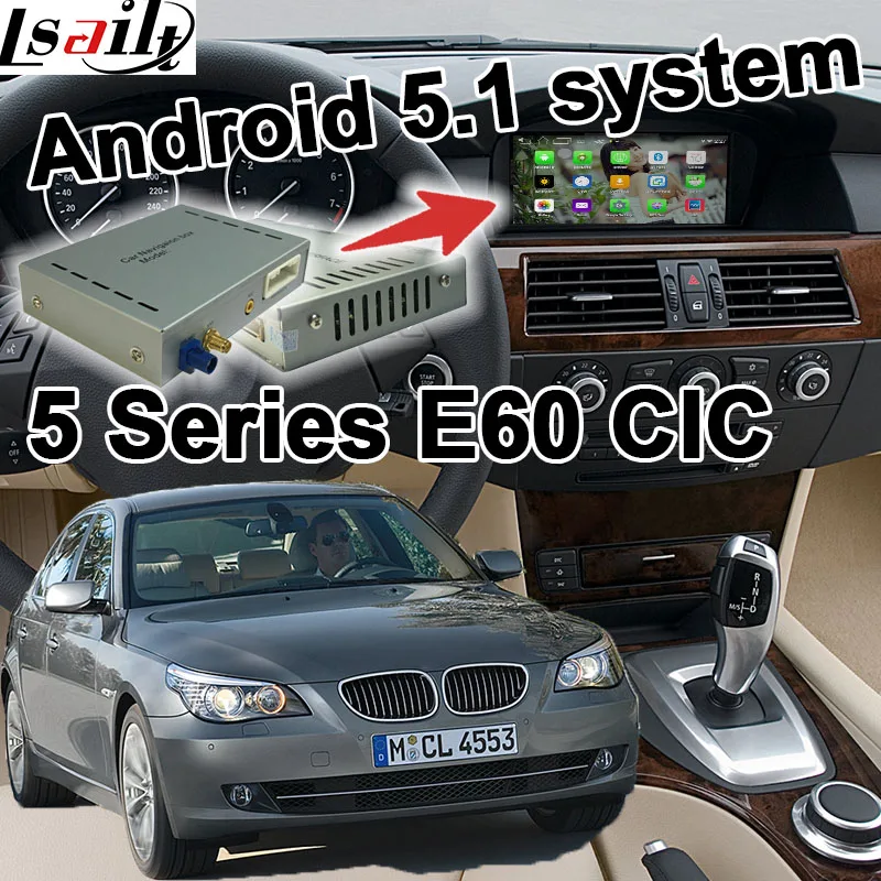 Android 6 0 GPS navigation box for BMW E60 5 series CIC system video interface box