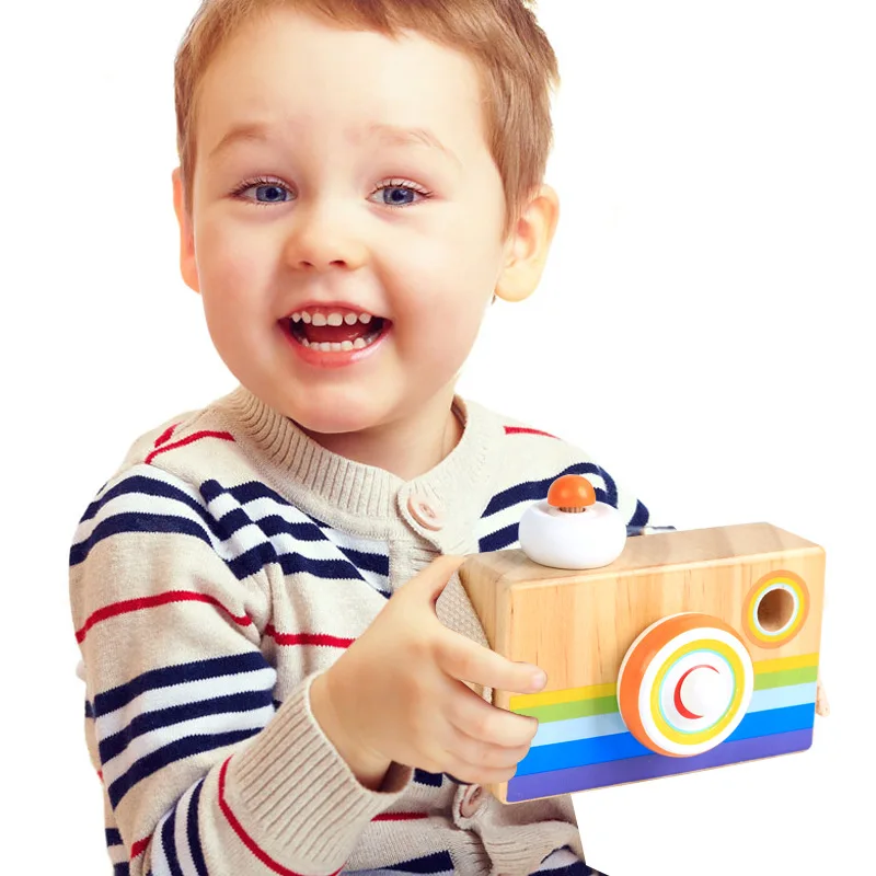 Детские деревянные игрушки Моделирование Камера калейдоскоп Развивающие игрушки для детей волшебный калейдоскоп обучения Камера игрушки подарки