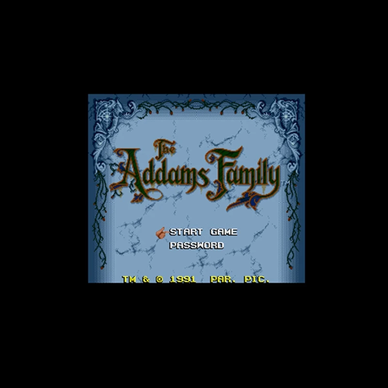 Addams Family 16-битная большая серая игровая карта для NTSC игрового игрока Прямая