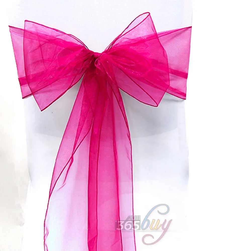 [ Fly Eagle ] 10PCS Organza Chair Sashes Bow Wedding Party Cover
