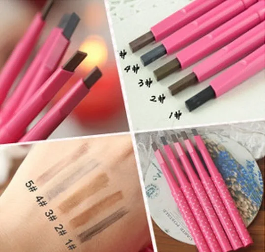 Водонепроницаемый карандаш для бровей карандаш для подводки бровей пудра Корректирующее средство для макияжа maquillage вращающийся теневой усилитель 5 цветов - Цвет: 2