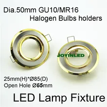 Встраиваемые светодиодные потолочные светильники держатель диаметр 90 мм, открытое отверстие 65 мм Золотой Цвет Железный корпус led осветительная арматура наборы