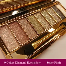 Professional Eye Shadow Maquillage 9 Colors Diamond Bright Makeup Eyeshadow Smoky Palette Make Up Set