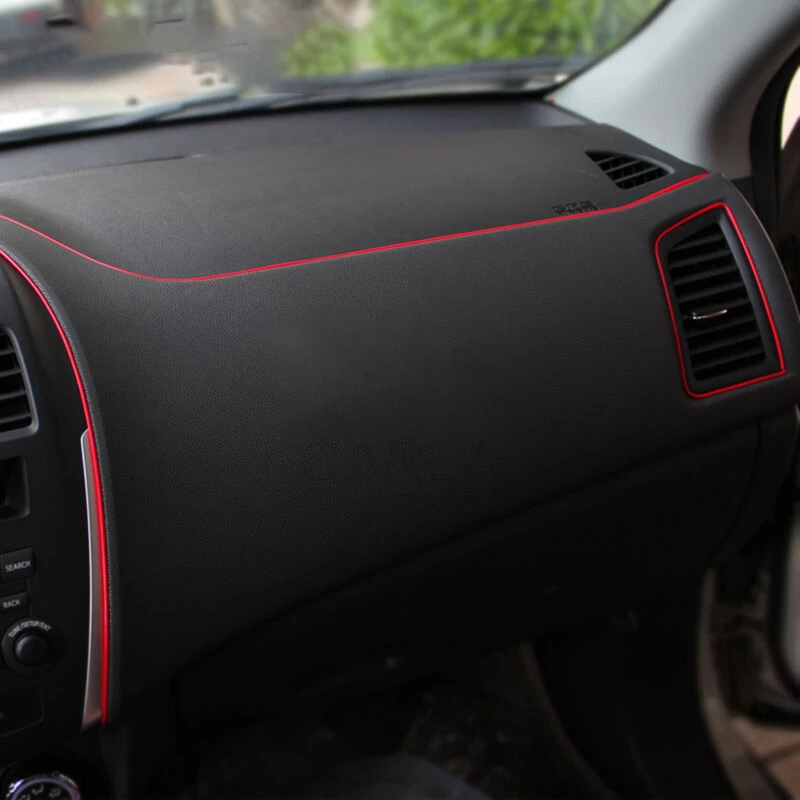 

No Adhesive PVC Car Decorative line Flexible Edge Interior Decoration Strip Line Flexible Corner For Car Auto Trim free shipping