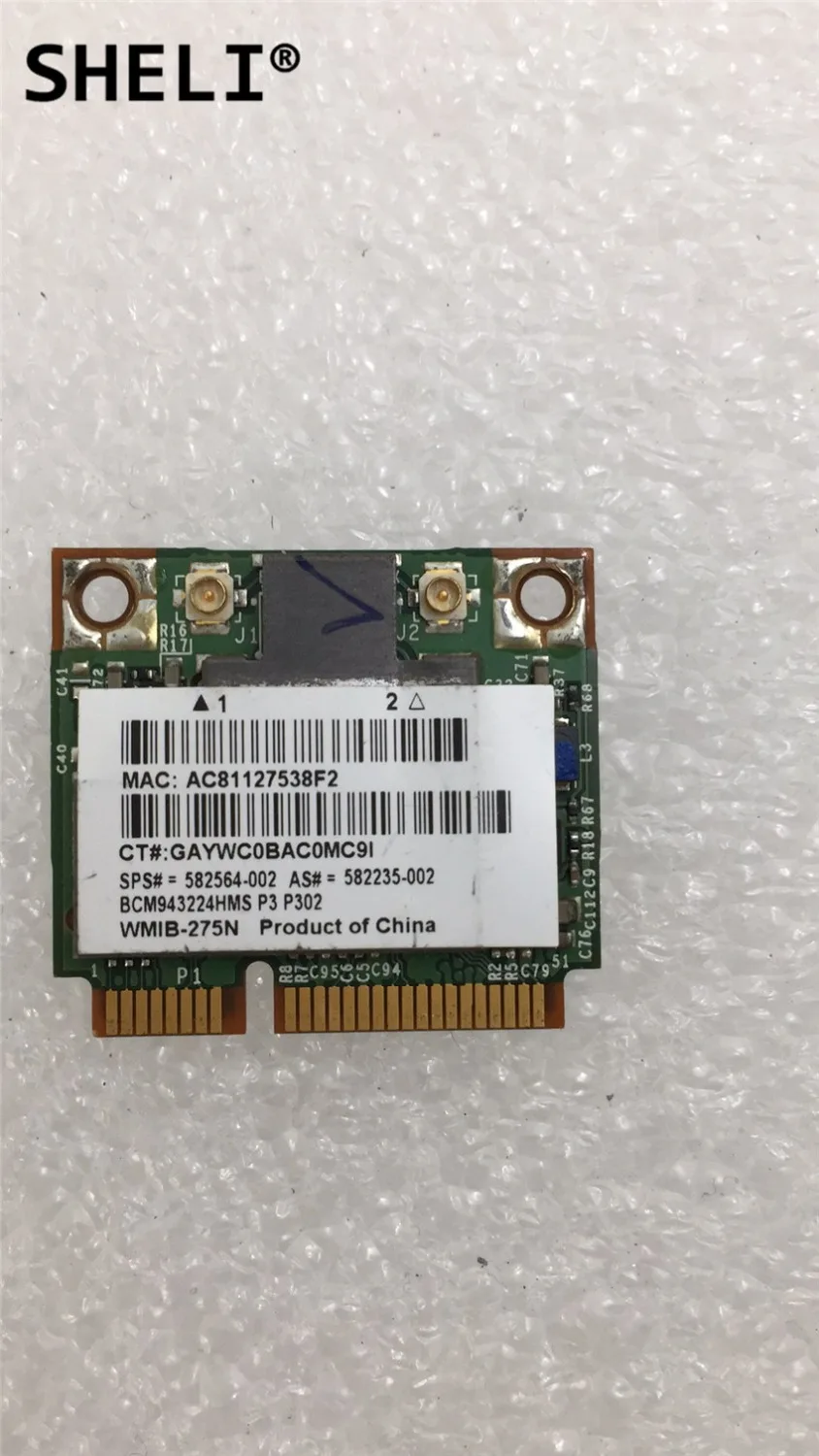 

SHELI For HP VHF69 Broadcom BCM43224HMS Wireless Card 582564-002