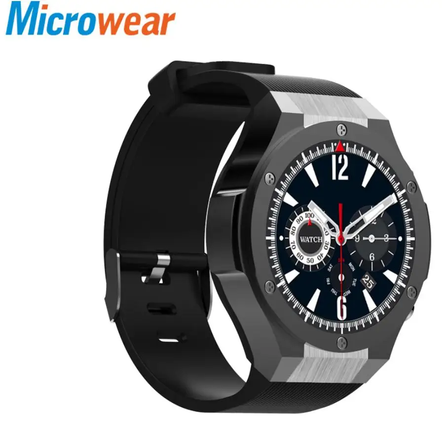 

Microwear H2 android ios 1G+16GB Smart watch 1.39 inch mtk6580 SmartWatch phone Wifi GPS Quad Core 5.0MP Camera Heart Rate Watch