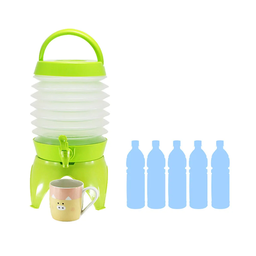 

Pretty 5.5L Collapsible Beverage Tub Dispenser Plastic Water Container for Outdoor Picnics Camping @LS JY14