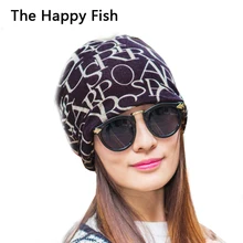 Горячая 3 разъём(ов) носить женские шапки девушки крышка письмо Kintted шляпы для женщин женщины-женщины шапки женские весна-осень шапки женские весна-осень шапки женские весна шапка тонкая женская