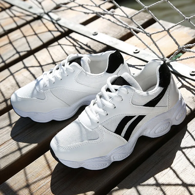 

NoEnName_Null Women's Sneakers Fashion Joker Lazy Shoes Mesh Cloth Platform Sneakers Ladies White Trainers Tenis Feminino
